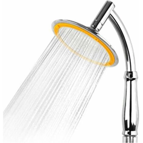 Pommeau de douche rond moderne en acier inoxydable,Augmentation de la pression ,Économie d'eau , Pivotant , Grand pommeau de douche ,en argent - Argent (1/4)