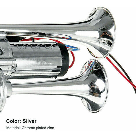 Klaxon De Voiture Super Fort Double Trompette Compresseur 12V24V Pour