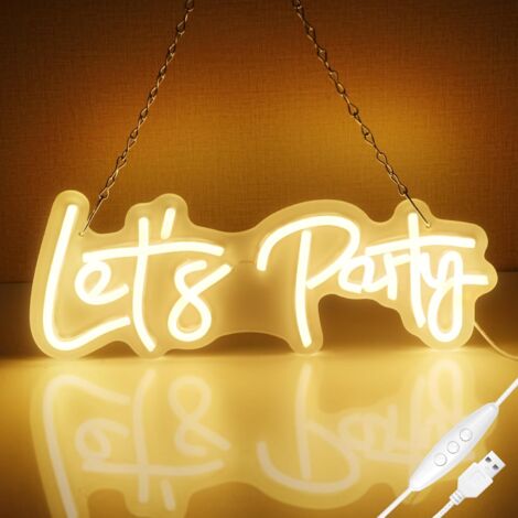 Lettres lumineuses au néon, enseignes lumineuses au néon à intensité variable, enseignes lumineuses USB, décoration de salle au néon, enseigne murale au néon pour mariages, bars et fêtes (1/5)