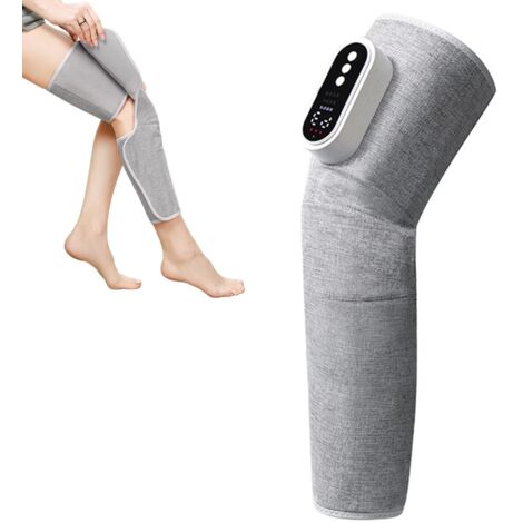 Appareil de Massage Des Jambes, Masseur de Jambes Sans Fil par Pressothérapie avec 3 Modes, Intensité, Chauffage des Genoux, Masseur à Coussin D'air pour la Douleur et la Circulation le Bureau Maison