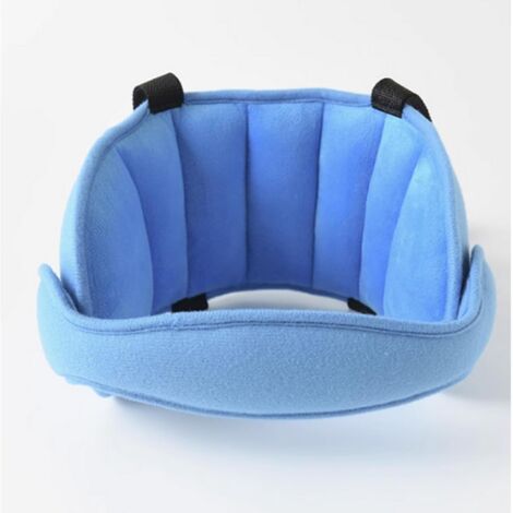 Support de Tête de Voiture, Ceinture D'aide à la Tête pour Siège D'auto, Appuie-tête Réglable pour Siège de Sécurité Enfant, Appui Tete Siege Auto Doux et Confortable - Bleu (1/5)