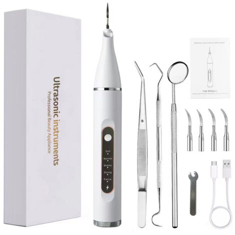 Nettoyeur dentaire ultrasonique nettoyeur dentaire portatif de soins bucco - dentaires expectorant les calculs dentaires blanchissant nettoyeur dentaire
