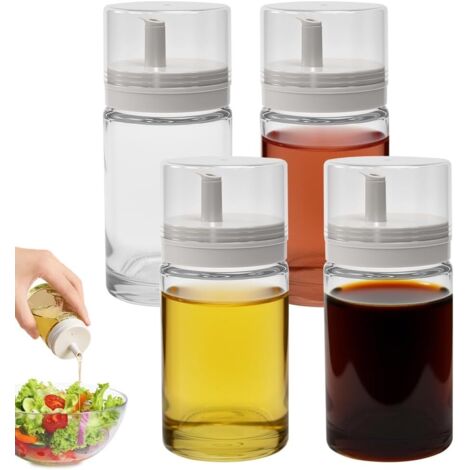 Bouteille pour huile d'olive inox avec bouchon verseur à bille 250 ml