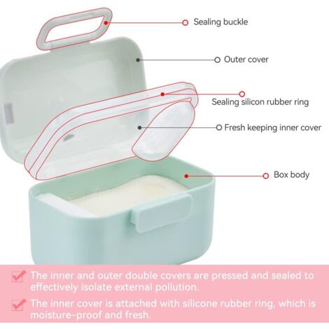 3 Pièces Doseur De Lait Bebe, Boite Doseuse Lait Poudre Boite Lait En Poudre Bebe Qui Peut Etre Emporte Avec Vous Pour Le Lait En Poudre Et Le Stockage Des Aliments Complementaires 90814002