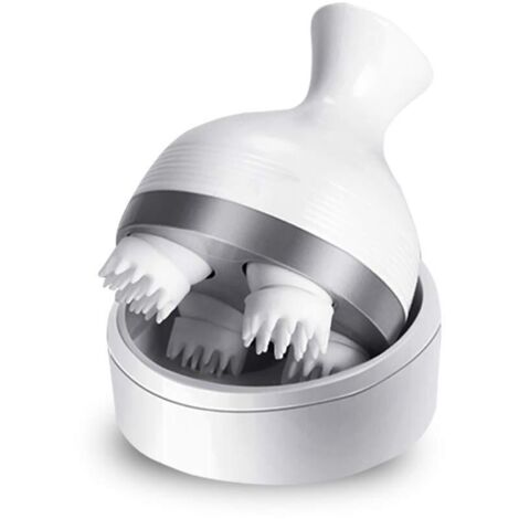 Masseur de tête de chat - En silicone souple - Massage doux - Chargement USB - Appareil de massage électrique pour animaux domestiques