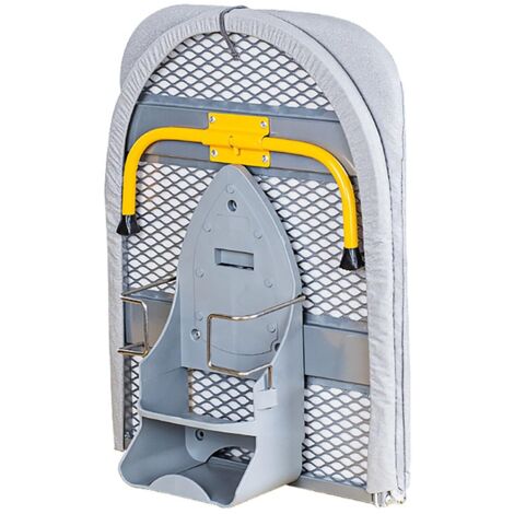 Petite planche à repasser pliable avec plateau en fer, mini planche à repasser portable pliable avec pieds antidérapants et housse réfléchissante, gain de place, 89 x 33 cm