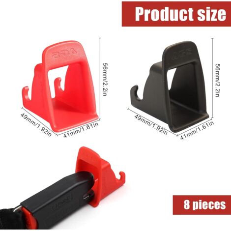 FAINCA 8 Pièces Adaptateur Isofix Rouge/Noir - Aides Installation Siège Auto Enfant