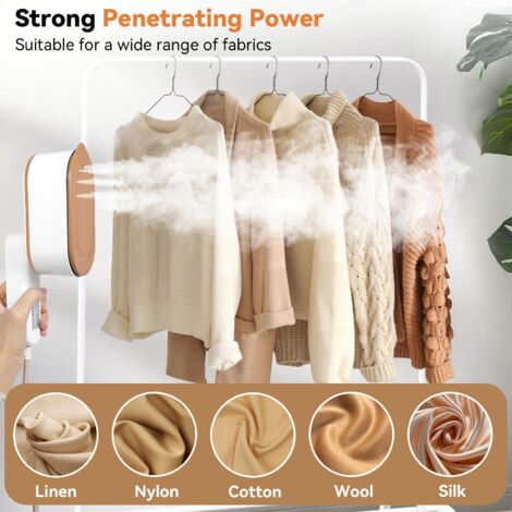 Défroisseur Vapeur, ABURNUDREY Fer à Repasser Portable 1500W 300ML Réchauffage Rapide Défroisseur, ABURNUDREY Voyage Vapeur Steamer - Electroménager