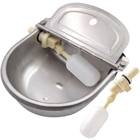 Abreuvoir À Bouteilles en Acier Inoxydable Abreuvoir Automatique avec Robinet À Flotteur pour Chien Cheval Bétail Chèvre Mouton