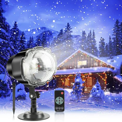 Projecteur de lumière de chute de neige pour Noël, Halloween, fête de Noël, mariage, décoration de jardin, lampe de vacances d'intérieur et d'extérieur avec lumières de chute de neige (1/5)