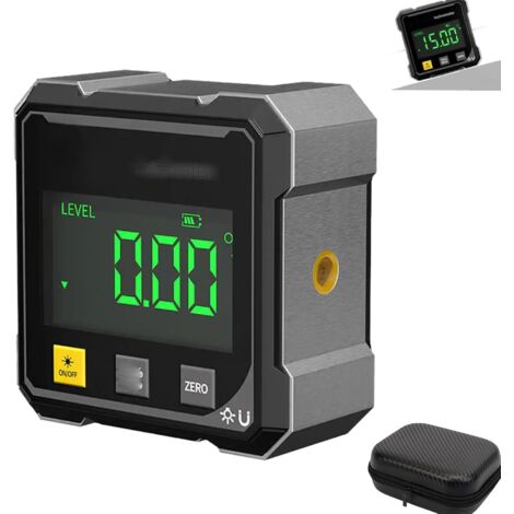 2026 New Digital Angle Finder with Electronic Laser, 4-Side Magnetic Angle Gauge, Cube Inclinometer, Digital Angles Finder Magnetic, Table Saw Miter Protractor, Measuring Tool (1pcs)