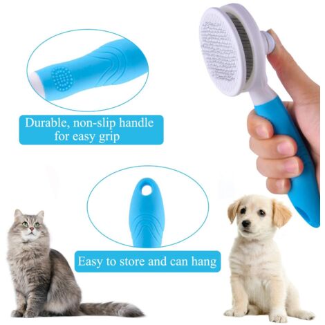 View of Pet Grooming Gloves for Dogs & Cats - Gentle Hair Remover, Deshedding ...