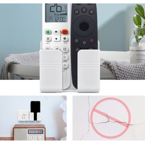 Support Chargeur Mural pour TéLéPhone Portable Support Mural Pour TéLéPhone Portable Smartphone Stand BoîTe de Rangement TéLéCommandéE Pour la Maison Etle Bureau Support TéLéCommande Mural Autocollant