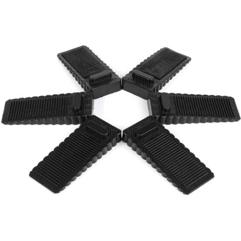 Lot de 18 Butées de Porte en Caoutchouc Antidérapant Bloc Porte en Silicone pour Tous les Sols Cale de Porte Empilable pour Sécuriser Toutes les Portes à la Maison ou au Bureau Noir (1/5)