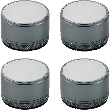 Lot de 4 Rehausseur de Meubles Réglable Métal, Rehausseur Pieds de Lit, Pieds de meubles pour Chaise, Table, Canapé, Caisson, Armoire de salle de bain, Gris, hauteur de 2.7cm-4cm, diamètre 40mm