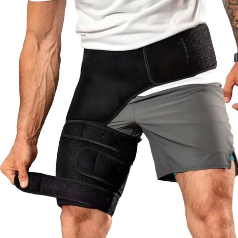 Équipement de Protection de Hanche Réglable pour Hommes et Femmes, Garde-Cuisse Antidérapant avec Double Bandes, Protecteur de Fessiers Respirant pour Football, Hockey, Rugby et Sécurité au Travail(Ta (1/5)