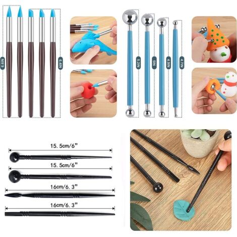 5 Outils De Texture Pour Argile Et Poterie – Rouleaux Et Bâtons à Motifs, Résine, Environ 13 Cm, Pour Sculpture Et Modelage