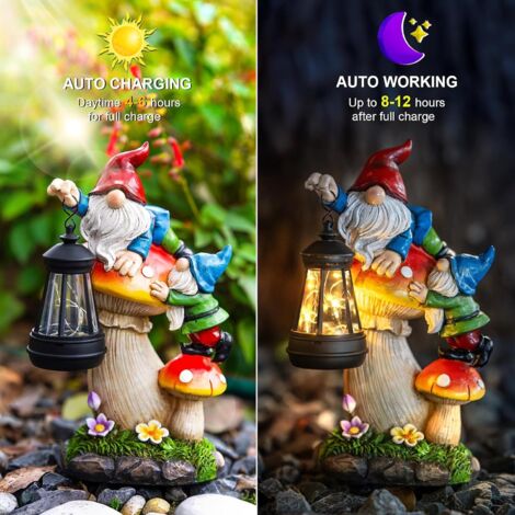 Statue D'ange Solaire Pour Extérieur - Décoration De Jardin, Cimetière Ou Terrasse | Lumière Automatique Et Résistante Aux Intempéries - 8