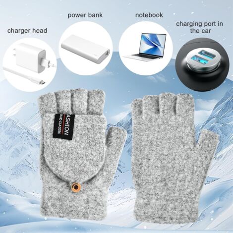 Gants Chauffants Électriques USB - Homme/Femme Hiver | Écran Tactile Anti-Dérapant | Pour Randonnée Ski Motocyclisme - 2