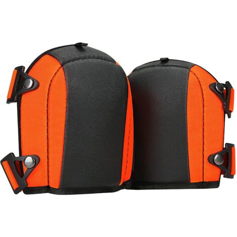 Genouillères Professionnelles avec Sangles Réglables et Rembourrage en Mousse Résistante – Noir et Orange (1/5)
