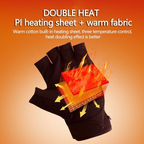 Gants Chauffants électriques - 3 Niveaux De Chaleur, Batterie 2000 MAh - Compatibles écran Tactile - Pour Homme Et Femme