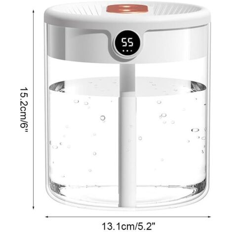 Humidificateur Goutte D'eau Pluie 400ml - Lumières LED Réglables, Silencieux, Pour Bureau Ou Chambre - 5