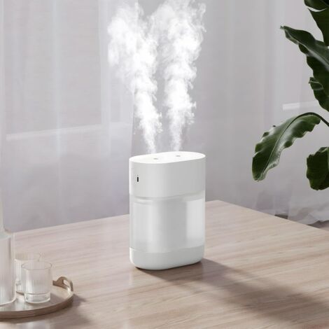 Humidificateur pour chambre à coucher sans fil portable - Humidificateur d'air à ultrasons avec brume froide de 1 L avec veilleuse douce, arrêt automatique et fonctionnement silencieux pour chambre