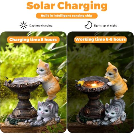 Figurine Chat Hocheur à Énergie Solaire – Décoration De Voiture Ou Maison – Porte-Bonheur Blanc 8,7 Cm