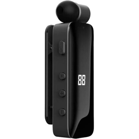 Écouteur Bluetooth Mono Rétractable – Micro Casque Lavalière sans Fil, Main Libre pour Appels Téléphoniques, Compatible iPhone et Android, Idéal pour Conducteurs et Bureau (1/5)
