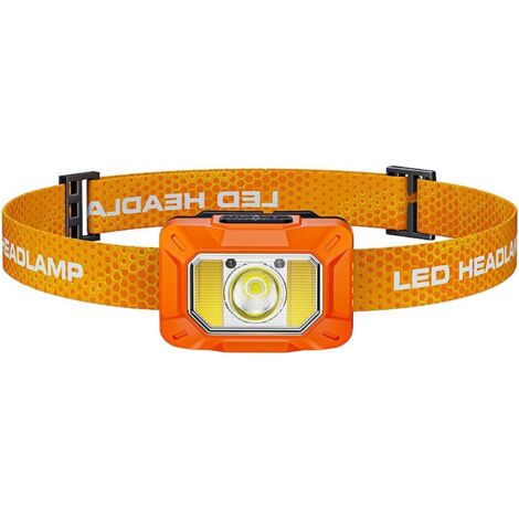 Lampe Frontale Rechargeable 1200 Lumens, Lampe Frontale LED avec Capteur de Mouvement pour Adultes, Lampe Torche Étanche pour Randonnée, Course à Pied, Réparation, Pêche, Cyclisme et Accessoires de Ca (1/5)