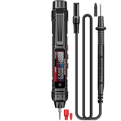 Pen-vormige Digitale Multimeter Elektrische Tester, Meetapparaat voor Levende Draaddetectie, Weerstandcontinuïteit, AC/DC Spanning en Diodetests (1/5)