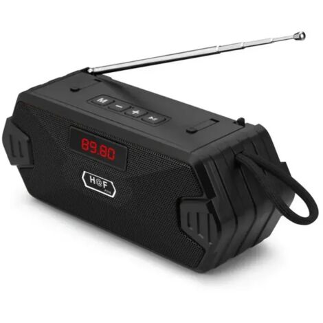Enceinte Bluetooth Portable sans Fil – Colonne de Basses Puissante, Étanche IPX5, avec Radio FM, Entrée AUX, Lecteur TF/MP3, USB Rechargeable, pour Téléphone et Utilisation en Extérieur
