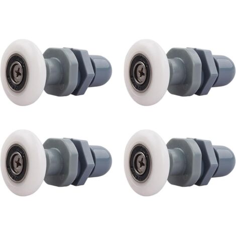 Roulettes Porte de Douche, Roulette Porte Coulissante Douche en Laiton 4 Pièces pour Rouleau pour Remplacement de Douche Coulissante Verre Porte Coureurs Rouleaux (25MM) (1/5)