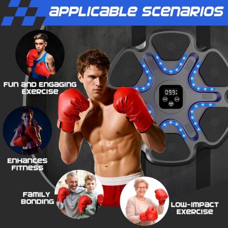 Entraîneur De Boxe Électronique Ruiqas Bluetooth Intelligent - 9 Modes 18 Vitesses Avec Musique Et Gants Pour Adultes
