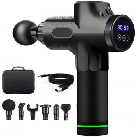 Pistolet de Massage Fascial Automatique, Masseur de Taille et de Dos à Vibration Haute Fréquence pour Relaxation Musculaire, Pistolet de Massage de Épaules Automatique