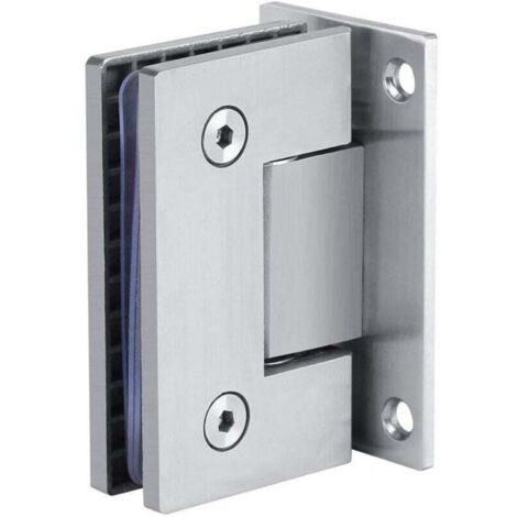 1 pince de salle de bain à usage intensif, 90 degrés charnière de porte en verre en acier inoxydable, charnière de porte en verre fixe bidirectionnelle, pince de rangement pour vitrine d'armoire (1/5)