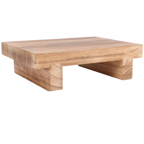 Tonchean – Pouf en bois massif 25 x 18 x 7 cm – Repose-pieds léger pour salon et chambre – Capacité adaptée pour adultes et enfants