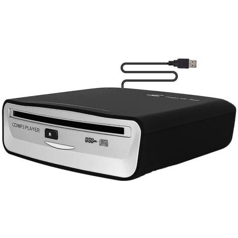 Crea – Lecteur CD portable pour voiture – Alimentation USB – Compatible Android 4.4+ – Anti-saut et réduction du bruit – Matériau ABS noir (1/5)