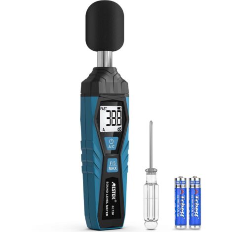 Sonomètre portable 30 à 130 dB – Écran LCD – Précision ± 2,0 dB – Indicateur de faible tension – Pour maisons, usines et bureaux – Curconsa - 130dB