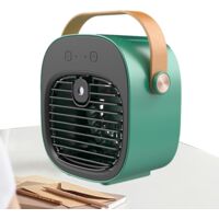 Aire acondicionado portátil para habitación, ventilador de refrigeración recargable portátil Enfriador de aire personal con 3 velocidades, ventilador de unidad de CA, con tanque de agua