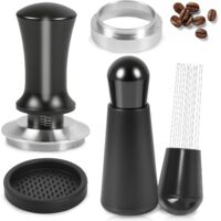 Accessoires pour Machine à Espresso de 51 mm, Tasseur Étalonné à Ressort, Outil WDT, Entonnoir de Dosage, Compatible avec les Machines à Espresso et les Portafiltres de 51 mm, Kit d'Accessoires à Espr