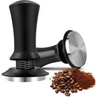 Tasseur à Espresso de 51 mm avec Échelles Précises, Tasseur à Café à Pression Constante Réglable pour Machine à Espresso, Accessoire à Espresso à Ressort et Retour Automatique pour la Brassage d'Espre