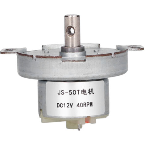 Moteur à engrenages 40RPM DC12V JS‑50T pour équipement industriel et ...