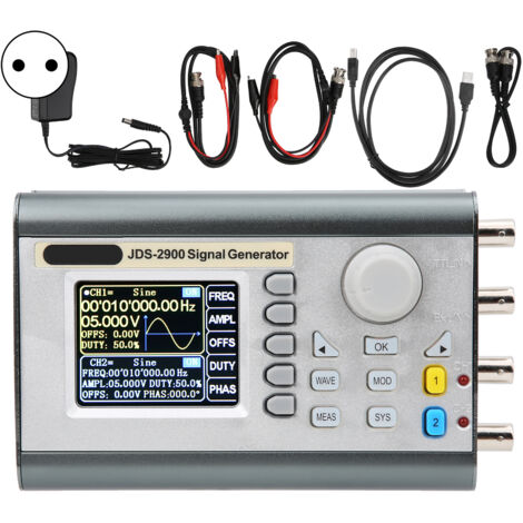 Générateur de Signaux Arbitraires DDS Double Canal JDS2900-50M avec Fréquencemètre, Alimentation AC100-240V Prise EU (1/5)