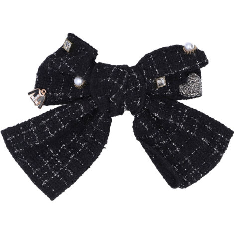 Pince à cheveux élégante et sûre, sans odeur, pour fêtes et quotidien, accessoire de décoration capillaire en noir (1/5)