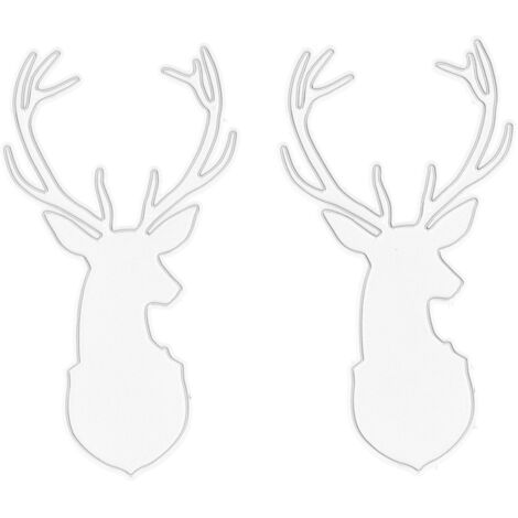 2 pièces de Dies de Découpe en Forme de Cerf de Noël pour Machine de Découpe Métallique - DIY Album Photo et Carte d'Invitation (1/5)