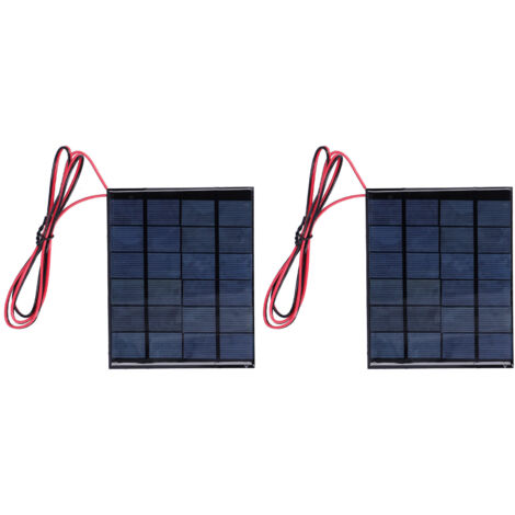 2 Pièces Module Solaire Miniature 6V 2W avec Câble de 100cm pour Projets Électroniques (1/5)