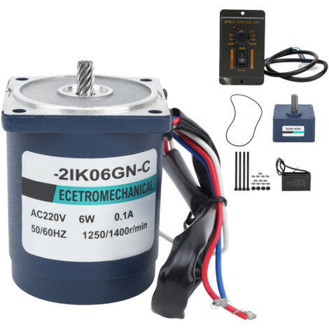 Moteur à engrenages de réduction AC 220V 6W avec variateur de vitesse intégré - XD2IK06GN‑C (1/5)
