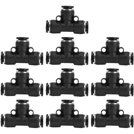 10 pièces raccords pour tubes pneumatiques PVC durables, étanches et résistants à la corrosion, accessoires pour compresseur 6mm (1/5)