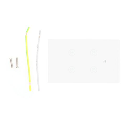 Interrupteur WiFi Intelligent 4 Voies Contrôle Vocal Tactile pour Maison Prise US 100‑240V AC (1/5)
